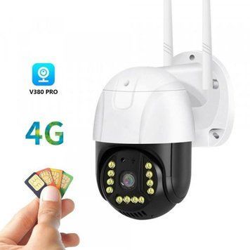 4G вулична камера відеоспостереження Оein V380Pro з sim-картою Full HD 1080P, Водонепроникна CCTV IR, нічне бачення (30) G5260 фото