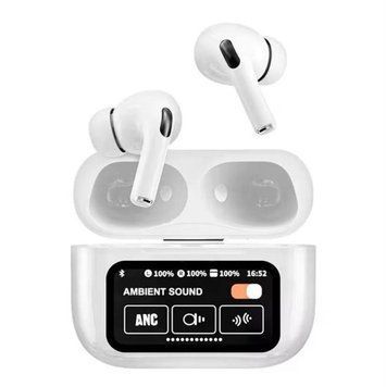 Наушники беспроводные Bluetooth A15 Pro с шумоподавлением ANC и ENC блютуз наушники вакуумные белые (100) A4967  фото