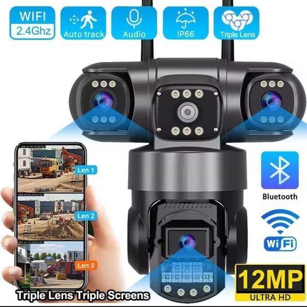 Камера вулична IP PTZ 200Вт SC28 прог.V380 WiFi чорна (24) О1233 фото