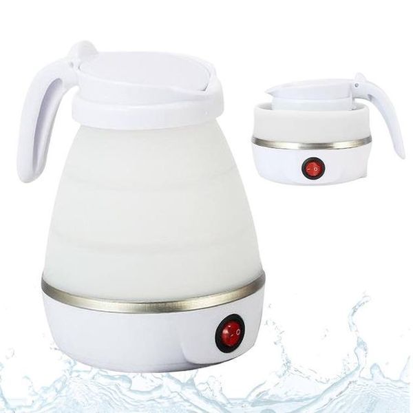 Електричний  дорожній силіконовий чайник Electric Kettle Білий 500 мл (30) P7671 фото