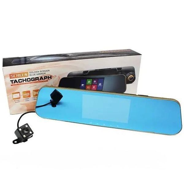 Зеркало-видеорегистратор DVR DV400, Full HD 1080p, сенсорный экран, камера заднего обзора, датчик движения (40) B1554 фото