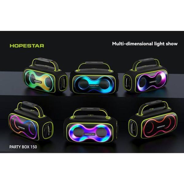 Портативная колонка Bluetooth HOPESTAR Party Box 150 RGB 40W Черная (15) R5538 фото