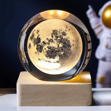 Нічник декоративний 3D, кришталева куля "Планета Земля" з led-підсвіткою. (60) G4221 фото