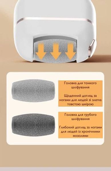 Электрическая шлифовальная машина для пяток с аккумулятором 2 режима USB зарядки (100) RQ7533 фото