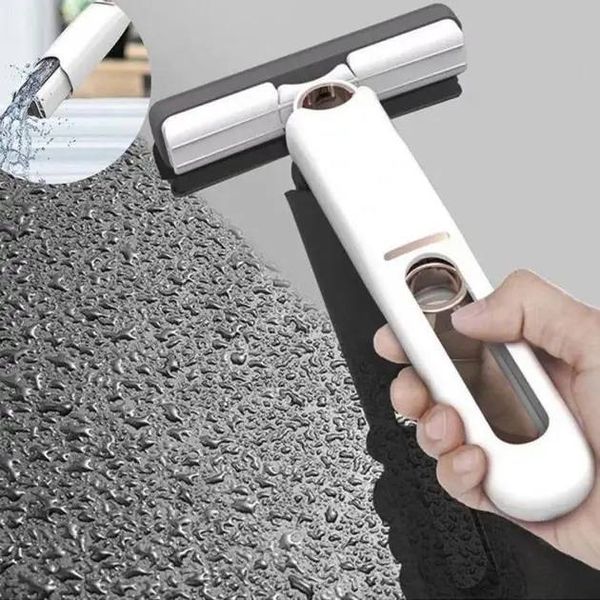 Мини швабра с отжимом &mdash; компактная губчатая швабра с 1 сменной насадкой, mini mop портативная швабра для уборки (120) O5878 фото