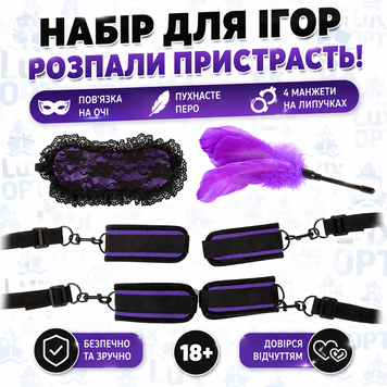 Набір для ігор БДСМ-набір 3 предмета В-АРТ70 В57721 фото