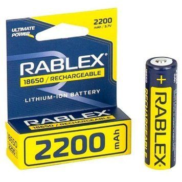 Акумулятор RABLEX Li-ION 18650 2200mAh 3.7V (1шт/40шт/400шт) N67841 фото