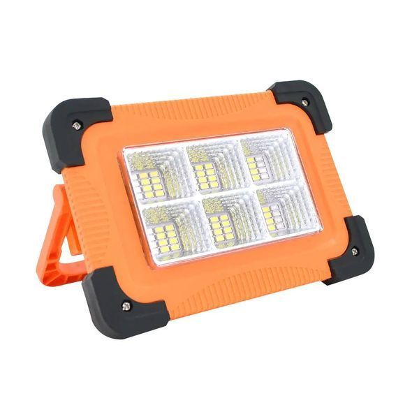 Акумуляторний LED світильник + power bank аварійний прожектор з сонячною панеллю та павербанком зарядний кабель 3в1 VP8431 фото