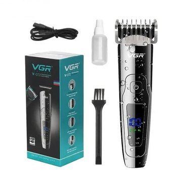 Машинка для стрижки VGR V-072 аккумуляторная для стрижки волос и бороды с поворотным регулятором длины 5 Вт (60) R3980 фото