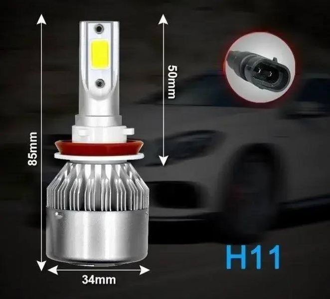 Комплект LED ламп C6 H7 18W авто лампы светодиодные лампы в автомобильные фары (50) C3881 фото