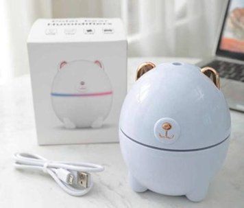Зволожувач повітря і нічник 2в1 ароматизатор від USB Humidifier Polar Bear 220 мл ведмедик білий (100) G4257 фото